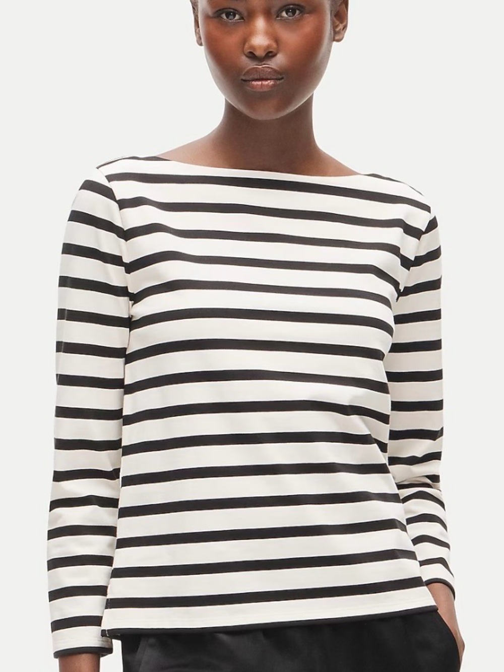 J. CREW Striped Boatneck Top